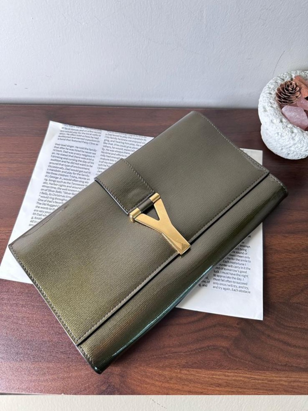 Saint Laurent Chyc patent leather wallet - Picture 4 of 9